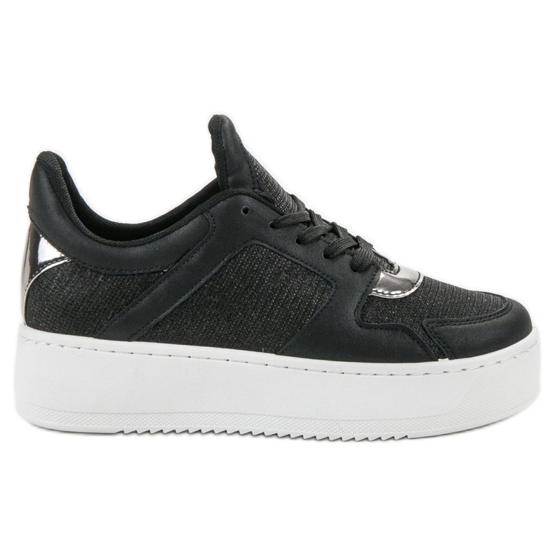 Ideal Shoes Sneakers Con Glitter nero