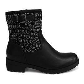 Stivali Motorizzati Con Borchie 1639 Nero