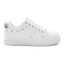 Sneakers bianche con borchie Lucette bianco