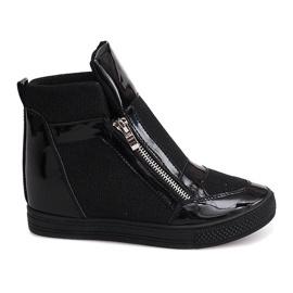 Sneakers con zeppa TL020-1 Nere nero
