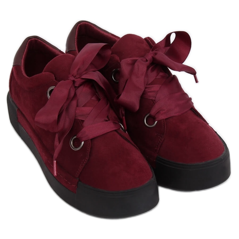Sneakers da donna bordeaux 1018 Wine rosso