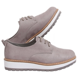 Grigio Mocassini grigi da donna C-7225 Grigio