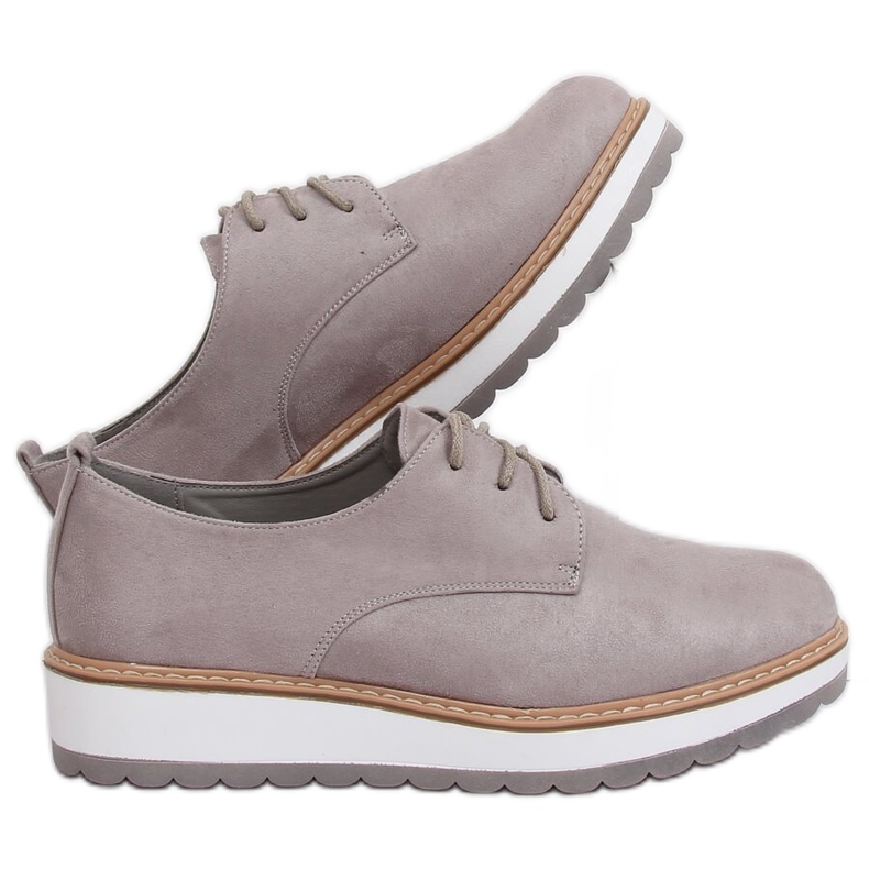 Grigio Mocassini grigi da donna C-7225 Grigio
