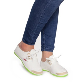 Sneakers slip-on bianche BL181 in lycra bianca