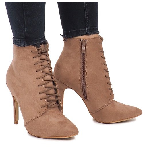 Stivali con tacco alto LB-229 Khaki rosa