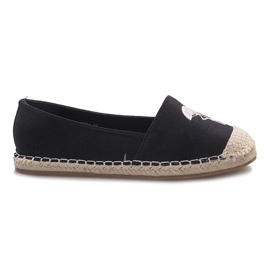 Espadrillas nere fiammeggianti nero