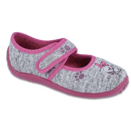 Scarpe per bambini Befado 945Y369 rosa grigio
