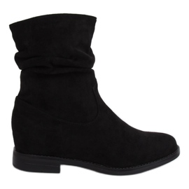 Stivali neri su una zeppa nascosta NC838 Black nero