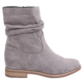Stivali grigi su una zeppa nascosta NC838 Grey grigio