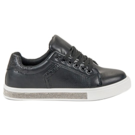 SHELOVET Scarpe Nere Con Cristalli nero