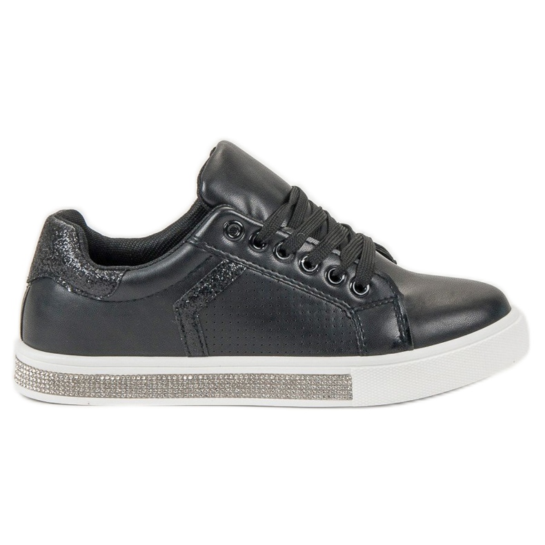 SHELOVET Scarpe Nere Con Cristalli nero