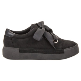 SHELOVET Scarpe con nastro legato nero