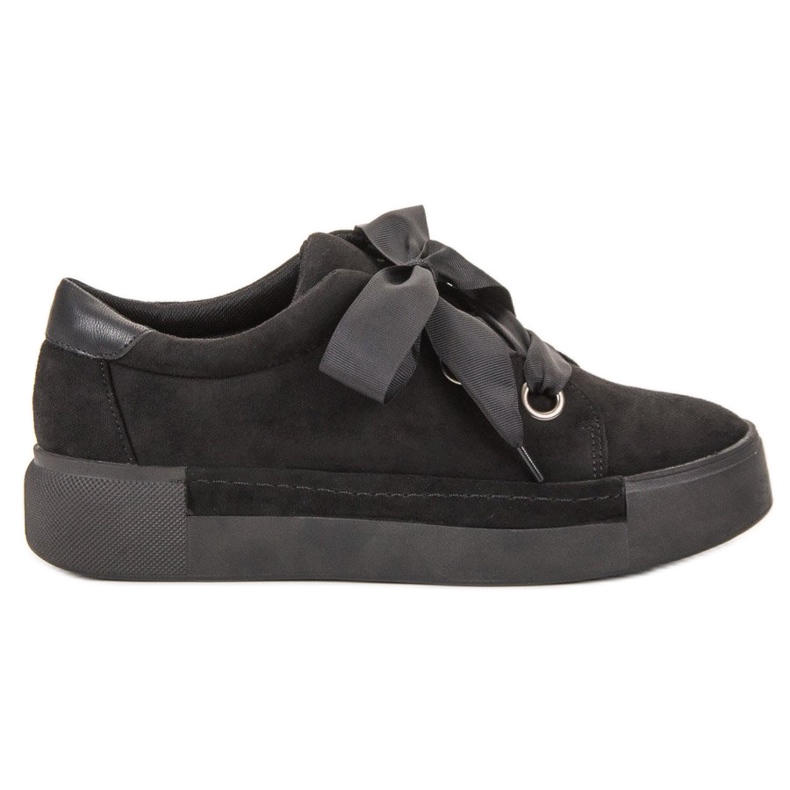 SHELOVET Scarpe con nastro legato nero