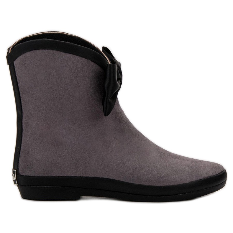 Kylie Stivali in pelle scamosciata con fiocco grigio