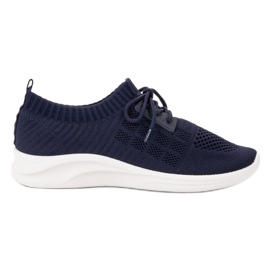 Ideal Shoes Calzature sportive in tessuto blu navy