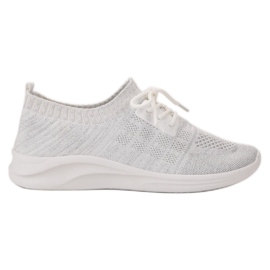 Ideal Shoes Calzature sportive in tessuto bianca