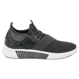 SHELOVET Scarpe sportive con elastico nero
