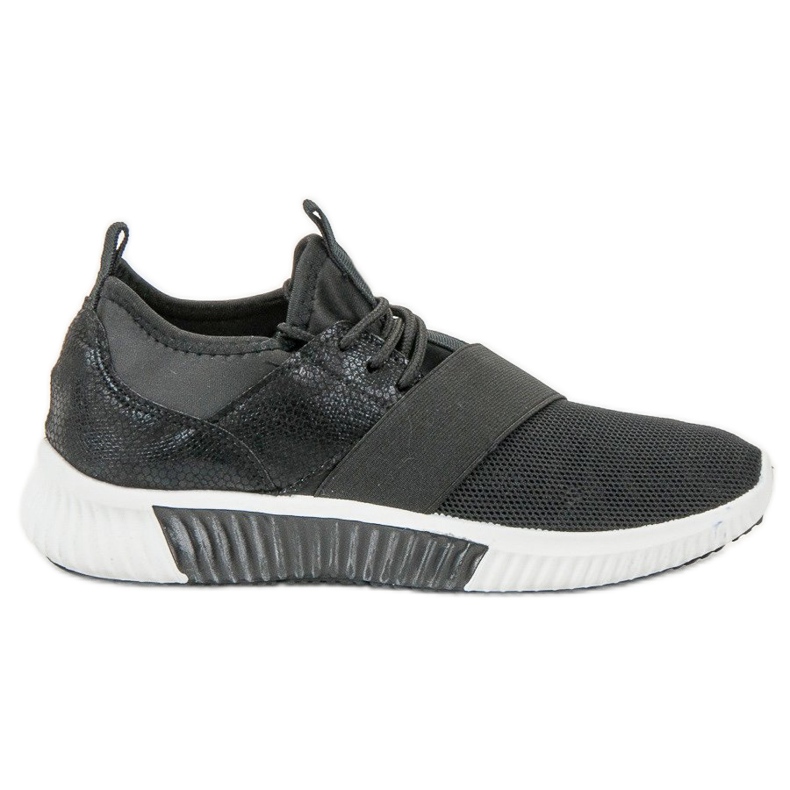 SHELOVET Scarpe sportive con elastico nero