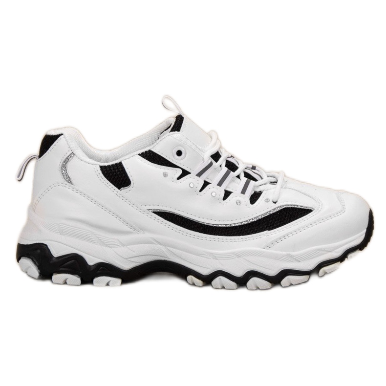 SHELOVET Scarpe sportive comode bianca nero