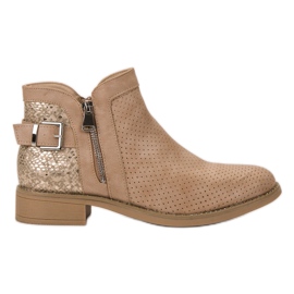 Bestelle Stivali beige con stampa serpente