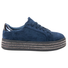 Bestelle Scarpe sportive in pelle scamosciata blu navy