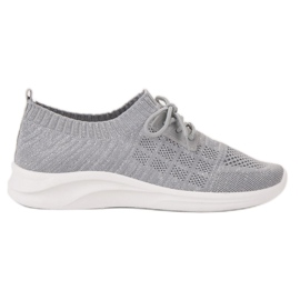 Ideal Shoes Calzature sportive in tessuto grigio