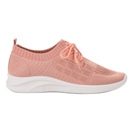 Ideal Shoes Calzature sportive in tessuto rosa