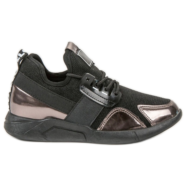 SHELOVET Scarpe da ginnastica senza lacci nero rame