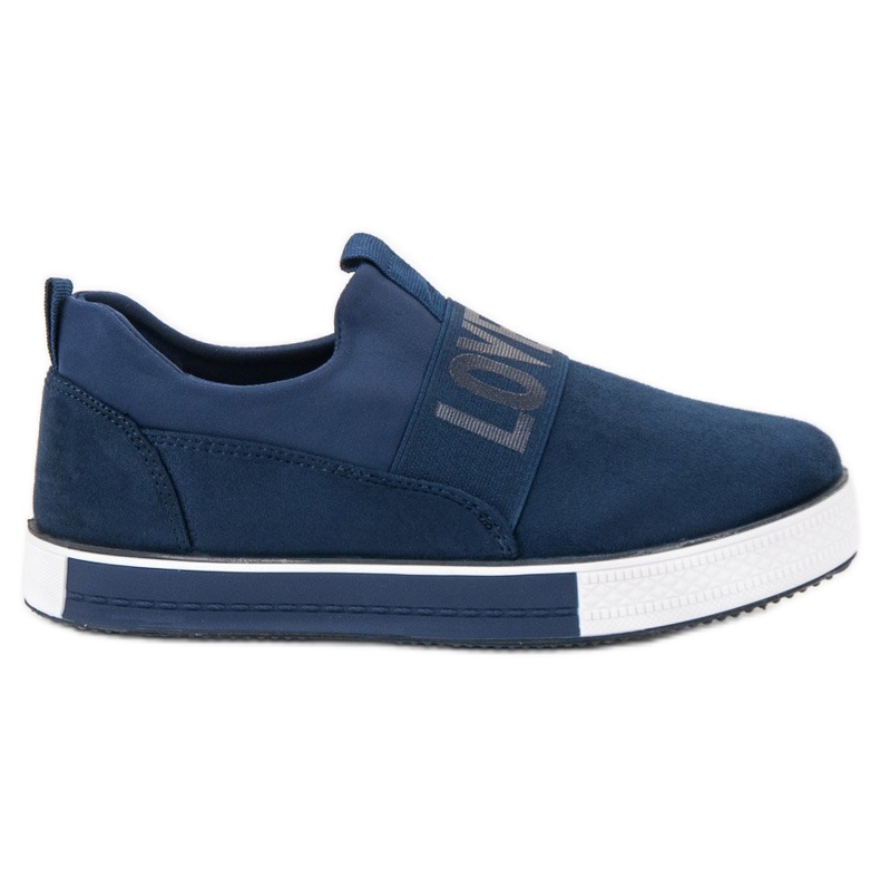 SHELOVET Scarpe Slip-On in pelle scamosciata blu verde