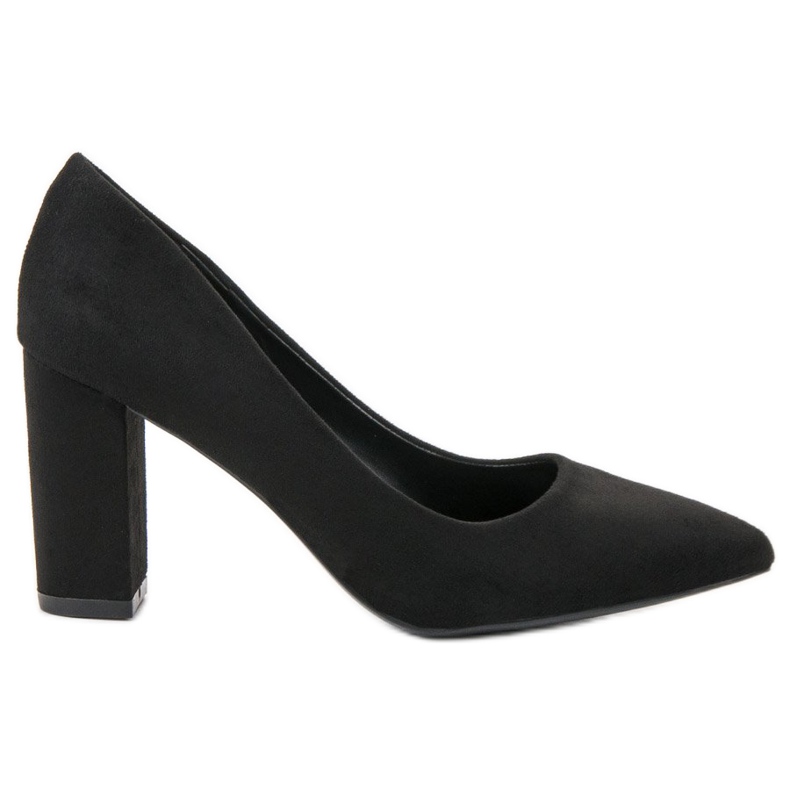 SHELOVET Décolleté in pelle scamosciata nero