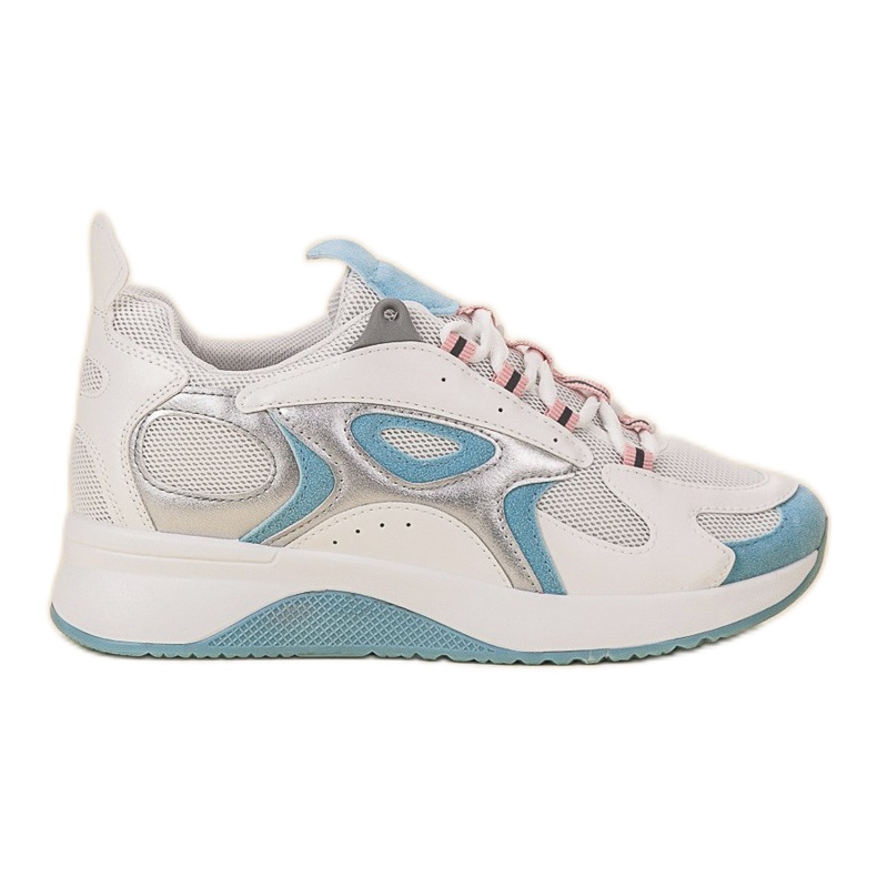 SHELOVET Scarpe sportive comode bianca blu
