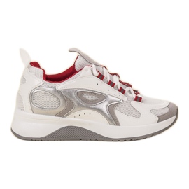 SHELOVET Scarpe sportive comode bianco grigio