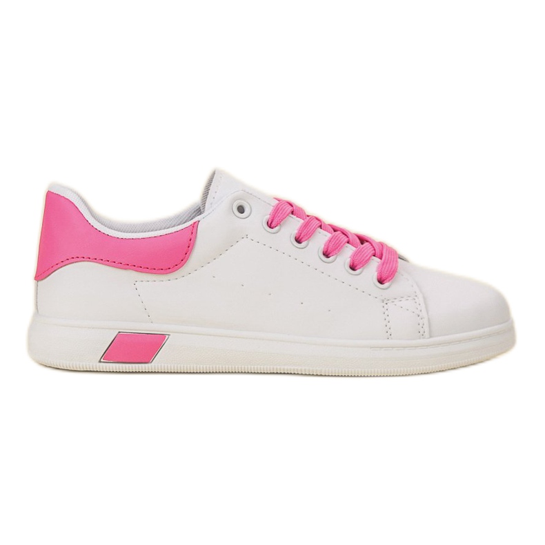 Ideal Shoes Scarpe sportive da donna bianca rosa