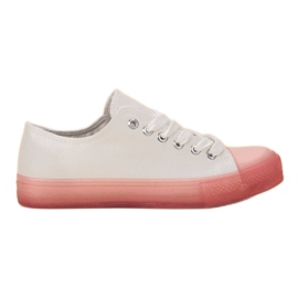 Jumex Sneakers da donna alla moda bianco rosa