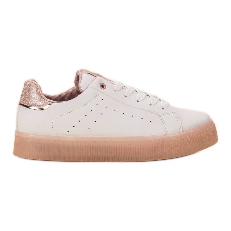 SHELOVET Scarpe sportive bianche bianca rosa