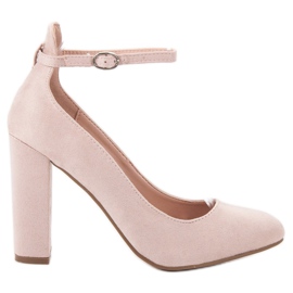 Ideal Shoes Décolleté allacciate con fibbia marrone