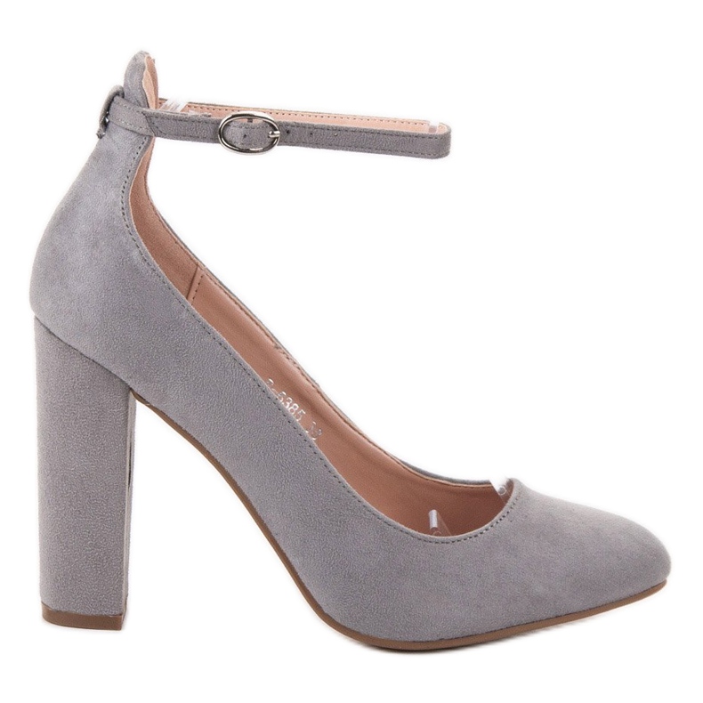 Ideal Shoes Décolleté allacciate con fibbia grigio