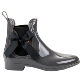Kayla Galosce con fiocco nero grigio