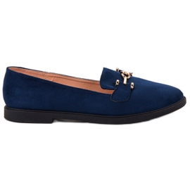 SHELOVET Signori in pelle scamosciata blu navy