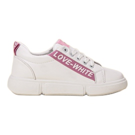 Jumex Scarpe sportive comode bianca rosa