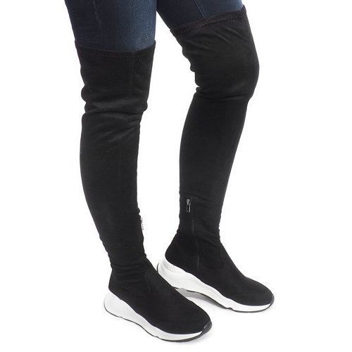 Stivali Con Suola Bianche 6680-PG Nero