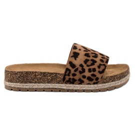 Bestelle Pantofole classiche in pelle scamosciata marrone