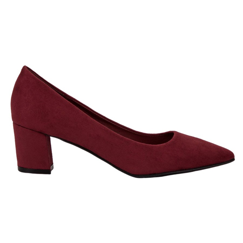 Small Swan Comode décolleté in pelle scamosciata rosso