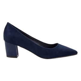 Small Swan Comode décolleté in pelle scamosciata blu
