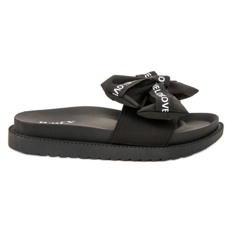 Jumex Pantofole Con Fiocco Amore nero