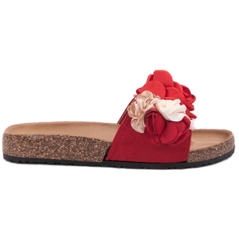 SHELOVET Pantofole Con Fiori rosso