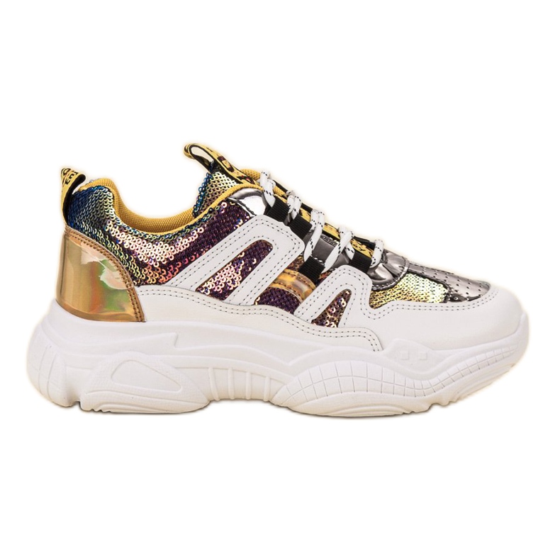 Ax Boxing Sneakers Con Paillettes grigio giallo