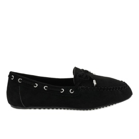 Mocassini neri ballerine con fiocco XW9100 nero