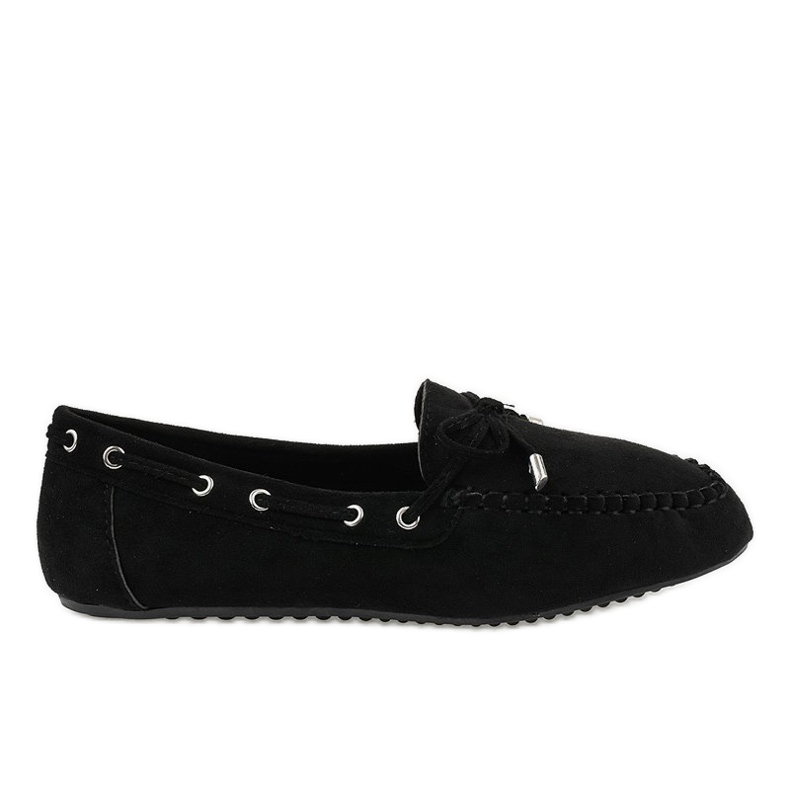 Mocassini neri ballerine con fiocco XW9100 nero