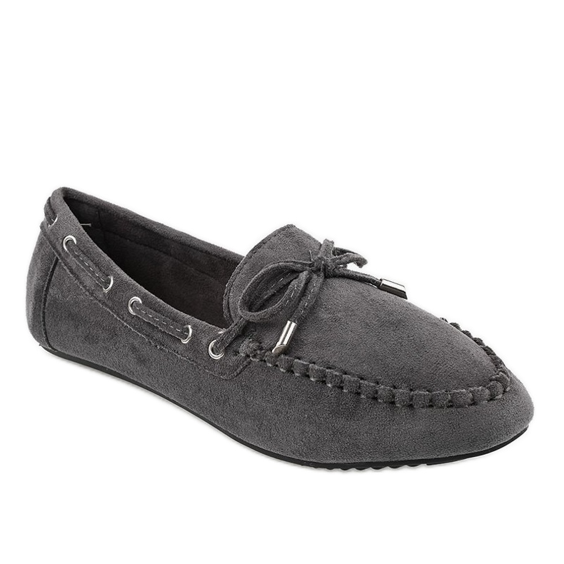 Mocassini grigi ballerine con fiocco XW9100 grigio